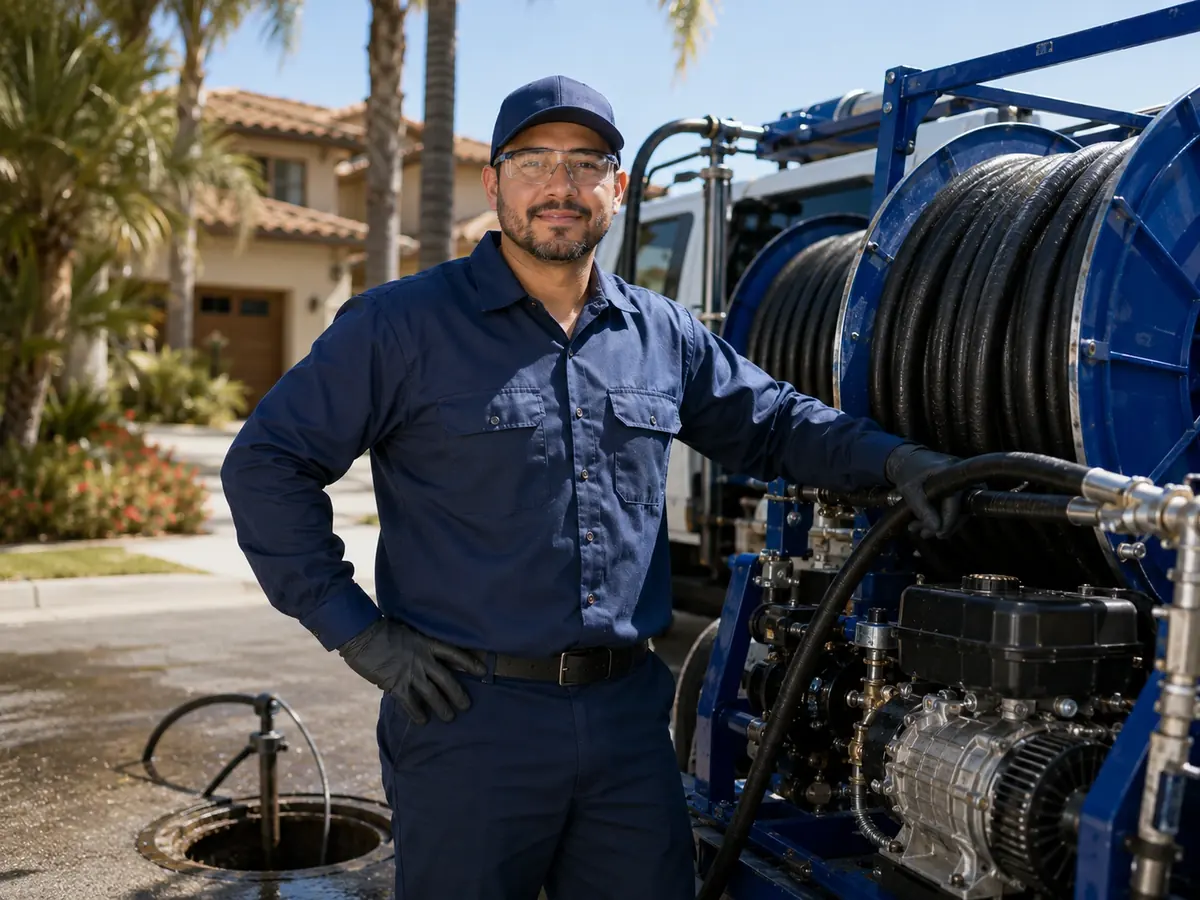 Hydro jet sewer cleaning in Martinez