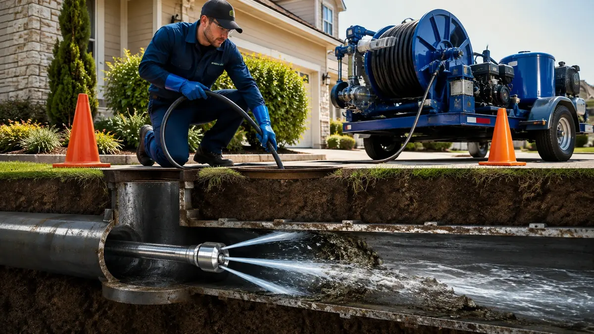 Main Sewer Line Hydro Jet Cleaning in Martinez